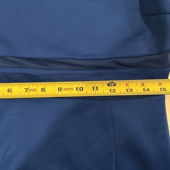 Spense Sleeveless Blue Dress Sheer Panels Size 8 - Picture 8 of 12